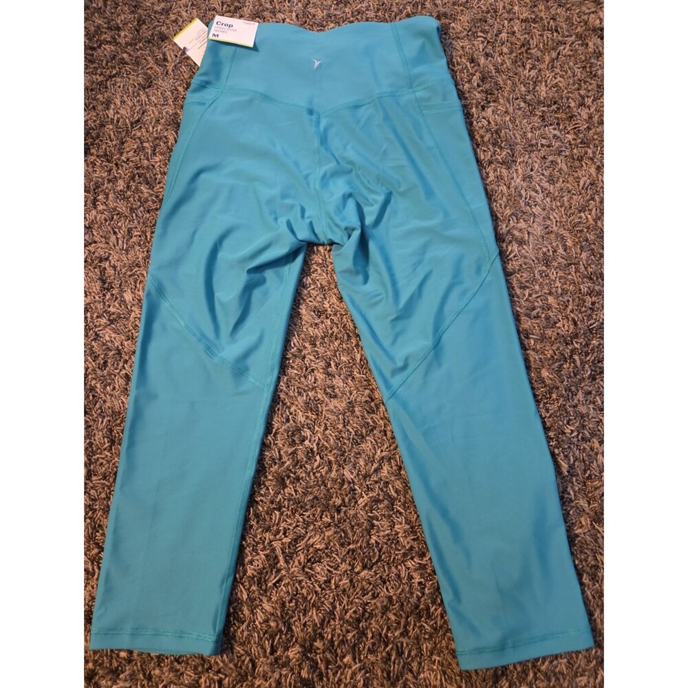Old Navy Active PowersSoft High Rise Leggings Go Dry Med Green Activewear NWT